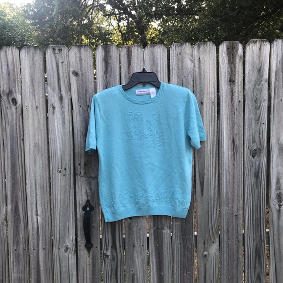 Petite small blue blouse by Alfred dunner - Picture 2 of 10